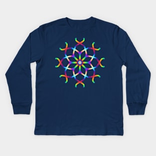 Delicate Web Kaleidoscope Kids Long Sleeve T-Shirt